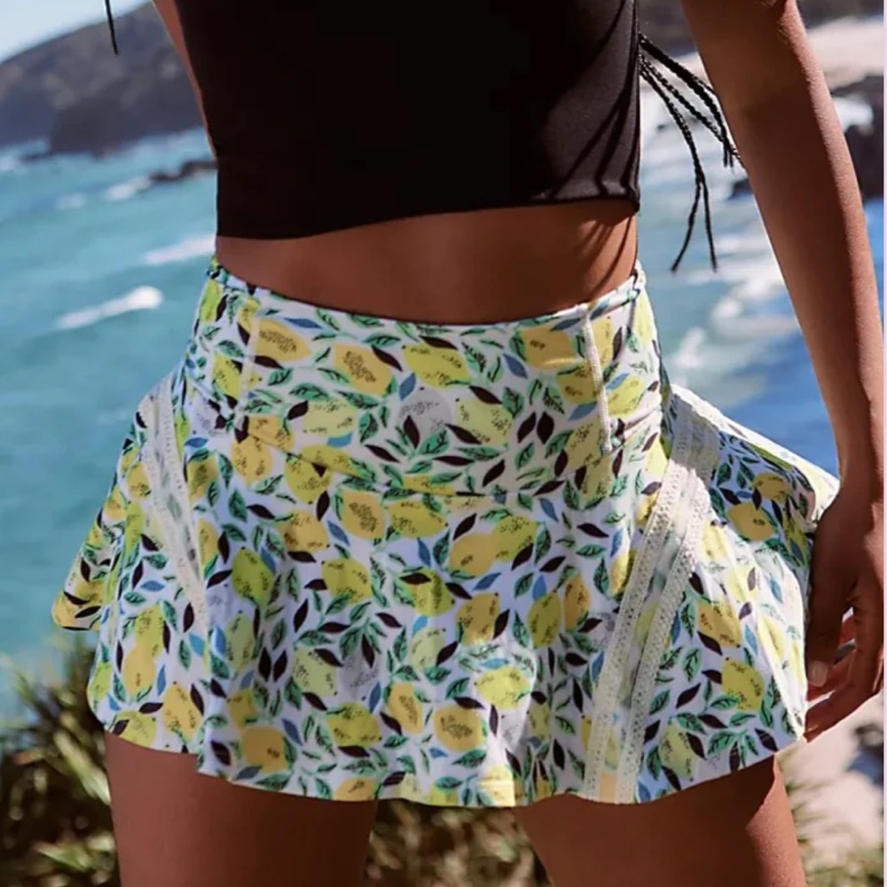 fp movement Pleats and Thank You Printed Skort